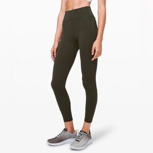 Lululemon In Movement 7/8 Tight *Everlux 25” in Dark Olive Size 4